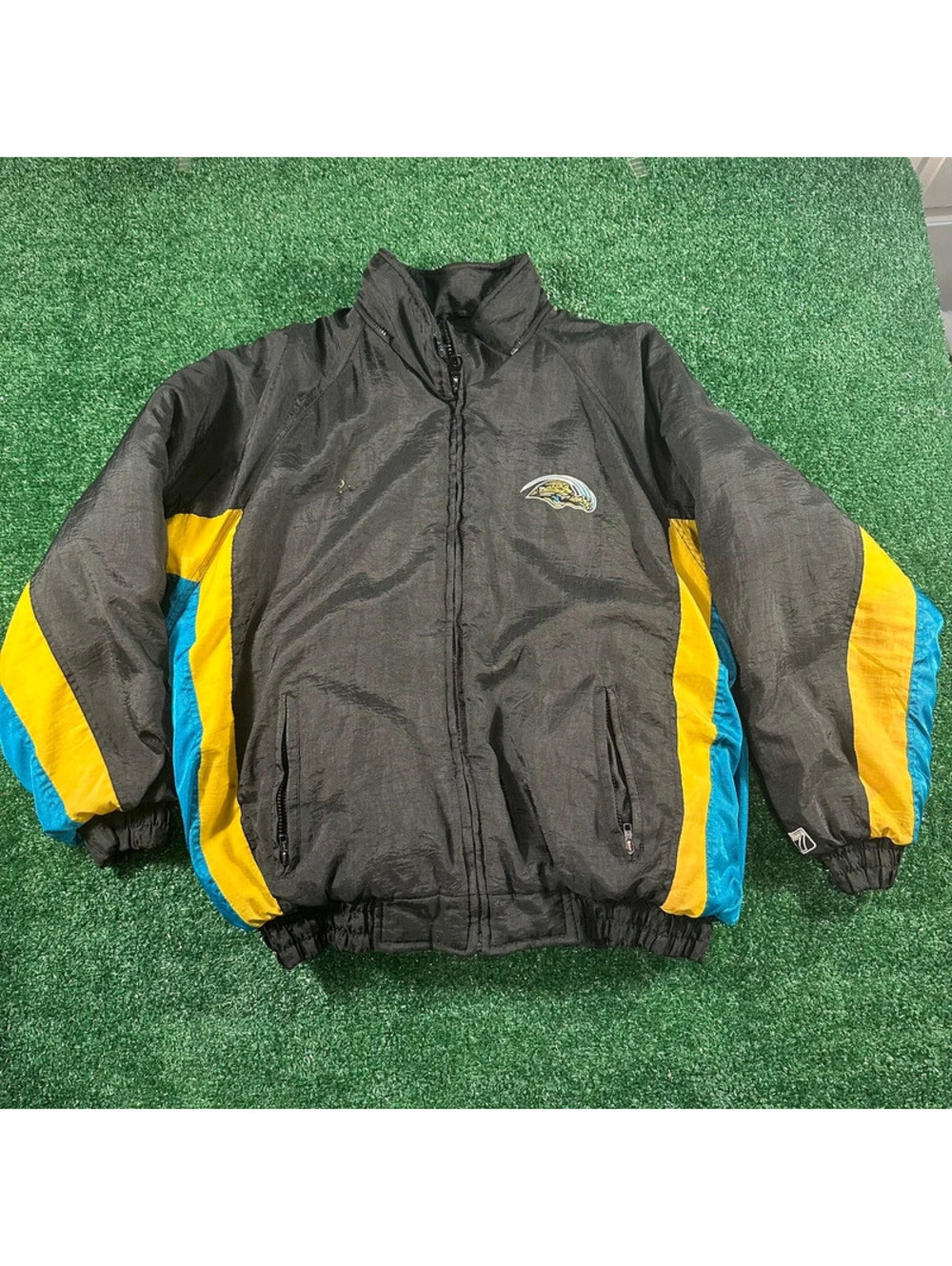 Retro Logo 7 1990s Jacksonville jaguars jacket full zip coat size xl used